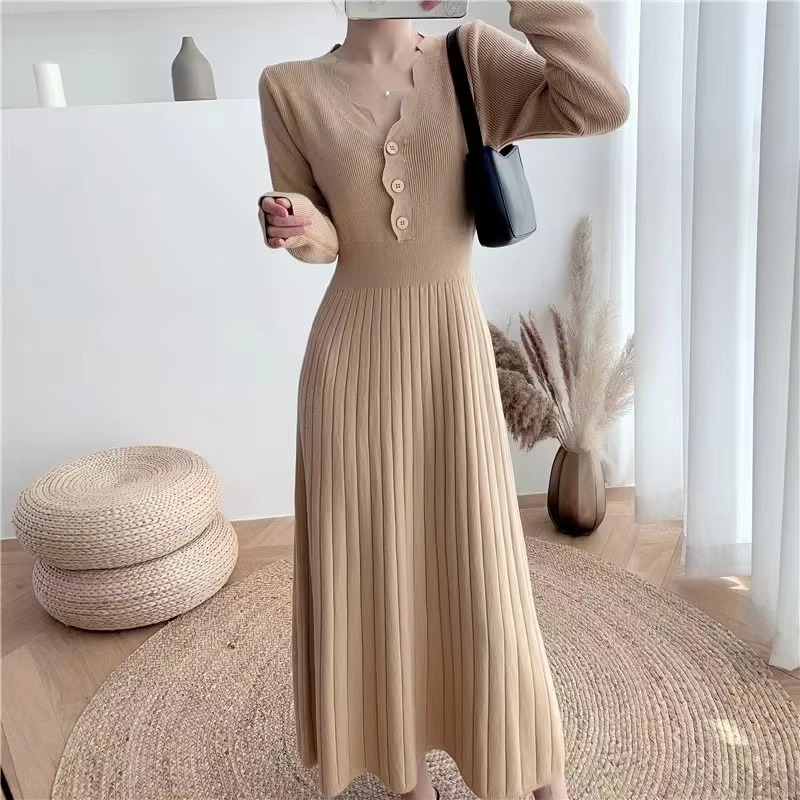 Vintage Braid Beach Bodycon Knitted Slim Comfortable Dress - Image 16