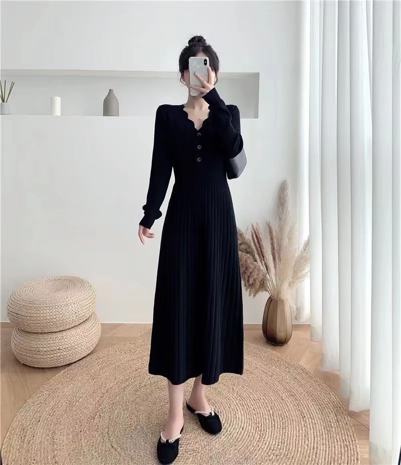 Vintage Braid Beach Bodycon Knitted Slim Comfortable Dress - Image 11