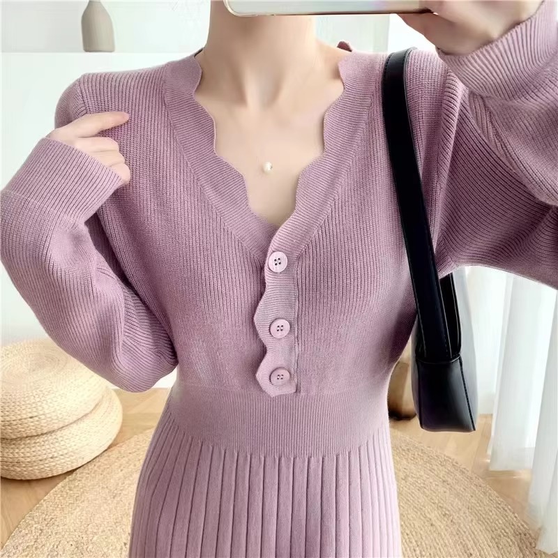 Vintage Braid Beach Bodycon Knitted Slim Comfortable Dress - Image 6