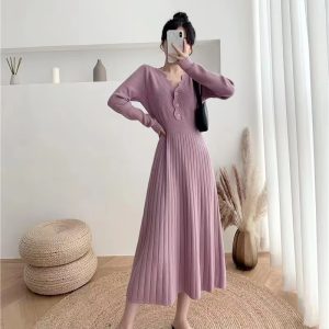 Vintage Braid Beach Bodycon Knitted Slim Comfortable Dress