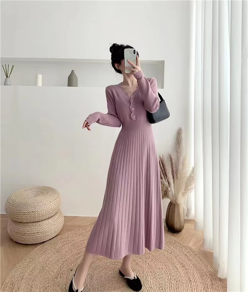 Vintage Braid Beach Bodycon Knitted Slim Comfortable Dress - Image 3