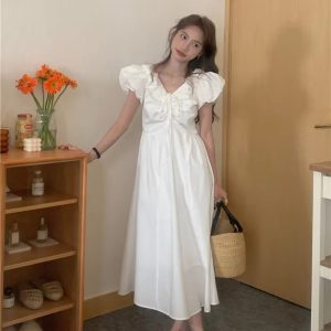 Vintage Party Short Sleeve Robe Skinny Vintage Dress