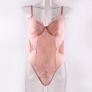 Trendy Lace Cut Out One Piece Lingerie
