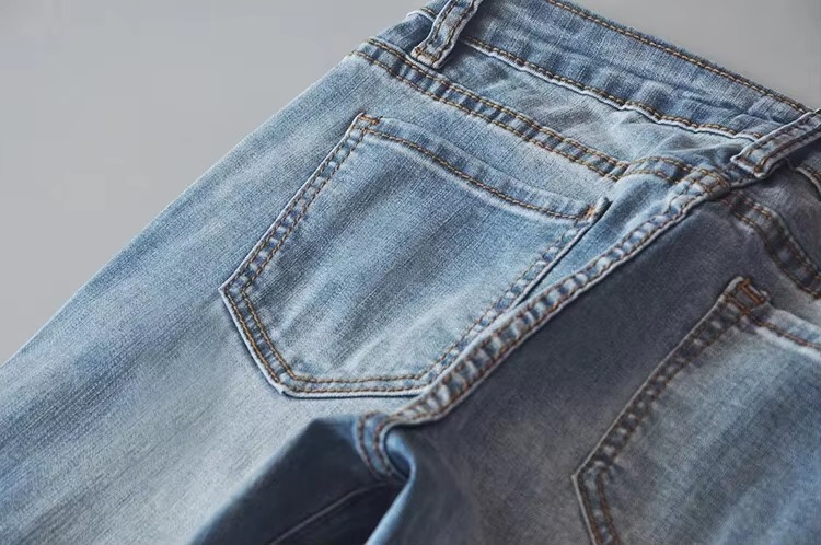 Casual Raised Bell Bottoms Zipper Fly Button Pants - Image 5