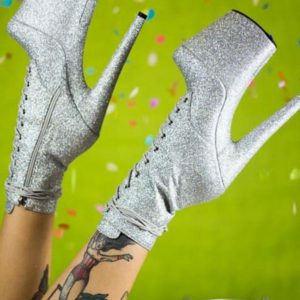 Pole Dance Women Boots Open Toe Zipper Sequins Stars Print Pattern Stiletto Heel Rave Club Thigh High Boots Over The Knee Boots Stripper Shoes