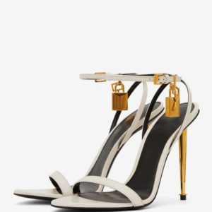 Women's Ankle Strap Stiletto Heel Sandals Prom Shoes With Lock