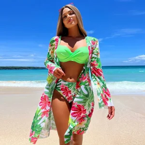 Classy Bikini with Matching Beach Cover Up Summer Style Essential