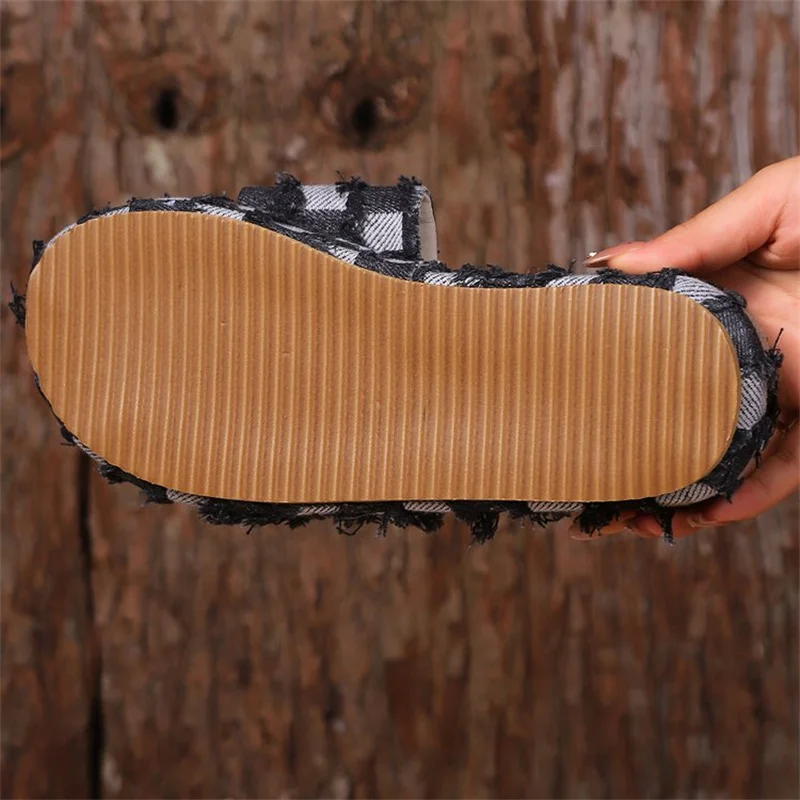 Large Lacquer Leather platforms Gothic Chain Thick Heel Punk Ankle slippers - Image 13