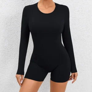 Cutout Long Sleeve Jumpsuit Sports Sportswear Gym Yoga Clothing Tracksuit