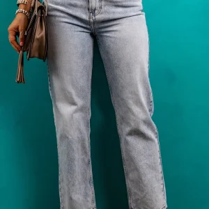 Fashion Elegant Daily Casual Pocketed Mid-Rise Waist Jeans Pants