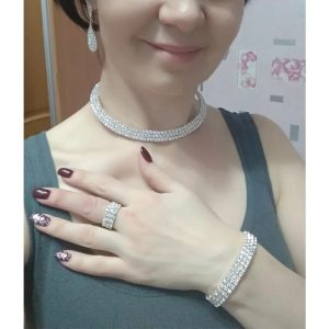3 PCS Luxury Wedding Bridal Jewelry Sets