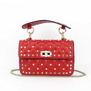 Sheepskin Fashion Leather Rivet Chain Leather Designer Shoulder Bags