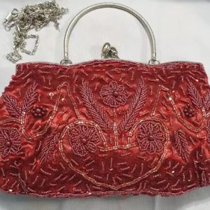 Solid Retro Fashion Embroidered Beads Mini Party Clutch
