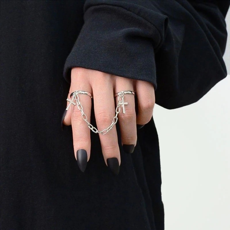 Adjustable Cross Chain Ring Set