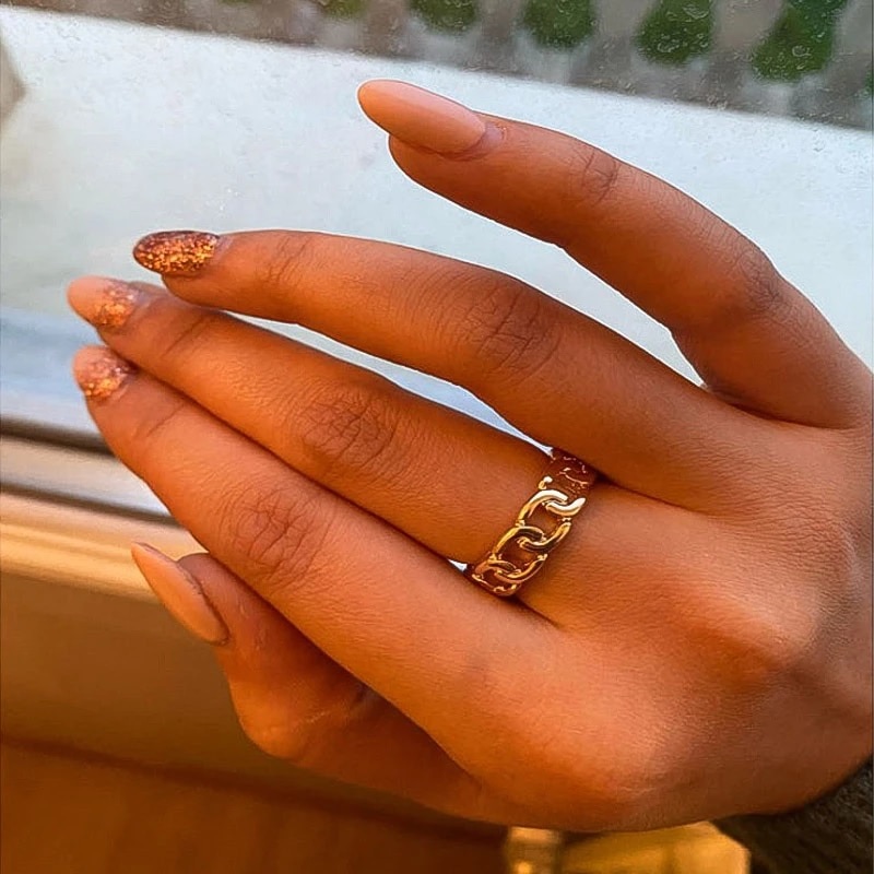 Adjustable Cross Chain Ring Set - Image 7