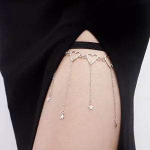 Aesthetic Metallic And Alloy Leg Chain Jewelry