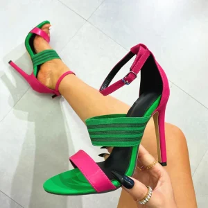 Buckle Strap Stiletto High Heels Open Toe Banquet Party Shoes Sandals