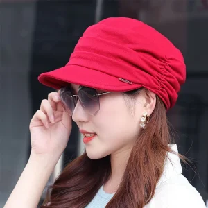 Casual Adjustable Short Brim Foldable Warm Daily Travel Cap