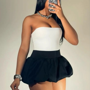 Casual Ball Gown Slight Stretch Miniskirts Wild Bottoms Streetwear