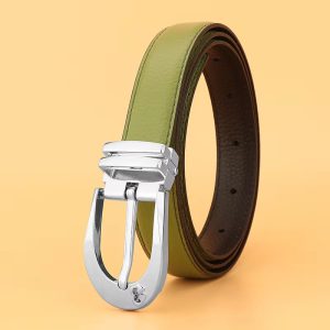 Casual buckle heart genuine leather Cowskin jeans waist strap Belt