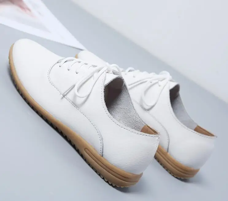 Casual Genuine Leather Loafers Soft Round Toe Flats Shoes - Image 3