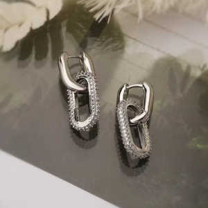 Casual Geometric Zinc Alloy Double Lo Hip Hop Earrings Jewelry