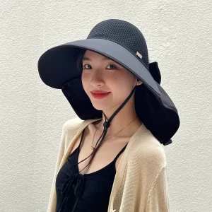 Casual Shawl Sunblock Outdoor UV-proof Empty Wide Brim Cycling Face Cap Hat