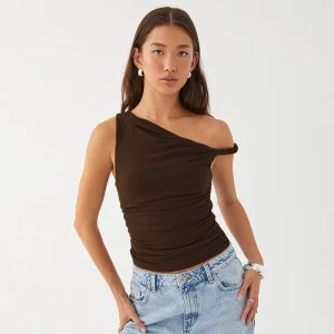 Casual Sleeveless Solid Color Off Shoulder Side Ruched Crop Tops