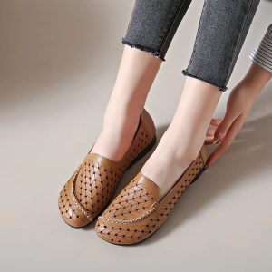 Casual Solid Non-slip Flats Walking Designer Shoes