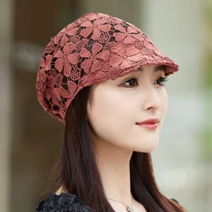 Casual Thin Hollow Hook Flower All-match Simple Outdoor Street Sweet Baseball Caps