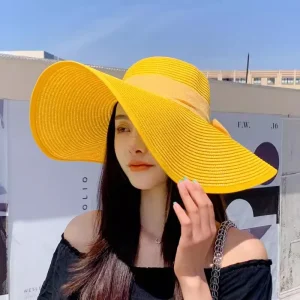 Casual beach seaside large brim outdoor sun protection sun hat
