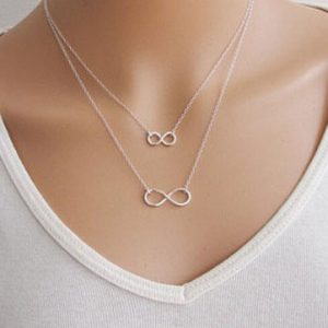 Chain Lace Double Infinity Shape Pendant