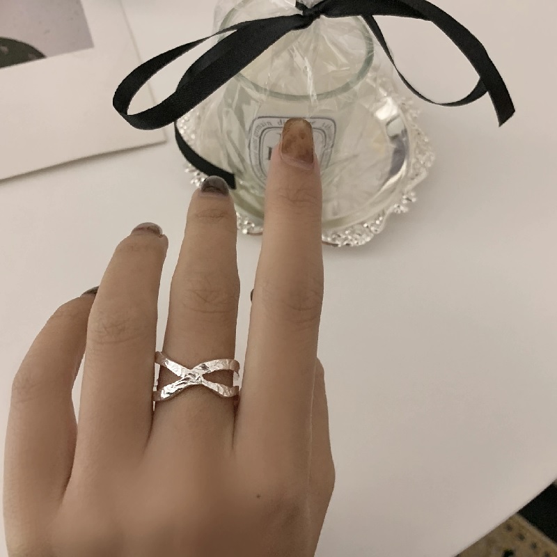 Cross Hollow Texture Ring Fashion Unique Design Handmade - Image 5