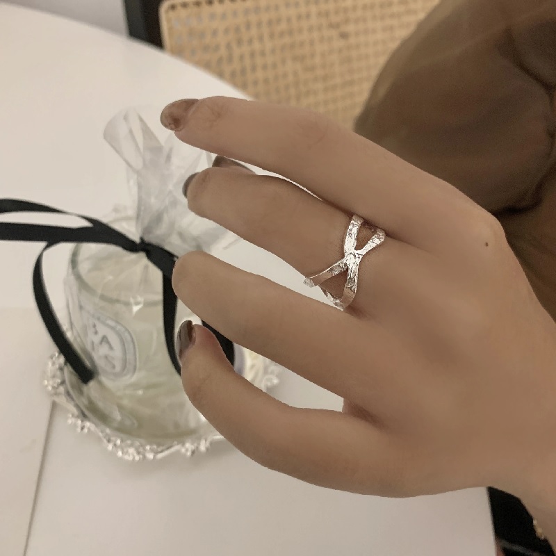 Cross Hollow Texture Ring Fashion Unique Design Handmade - Image 6