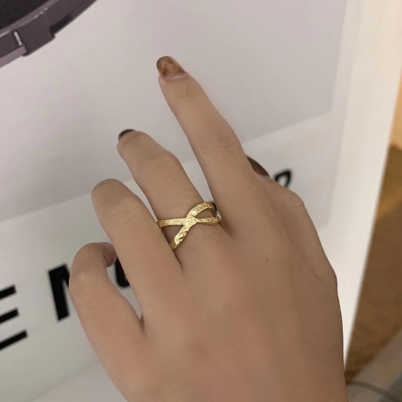 Cross Hollow Texture Ring Fashion Unique Design Handmade - Image 8