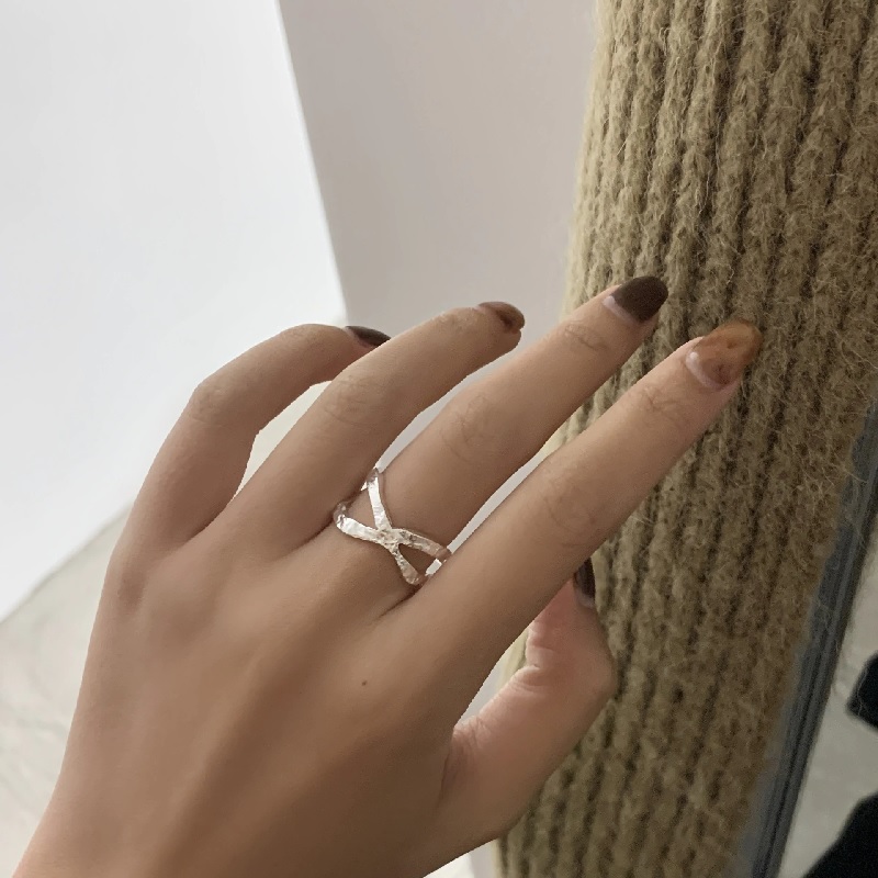 Cross Hollow Texture Ring Fashion Unique Design Handmade - Image 9