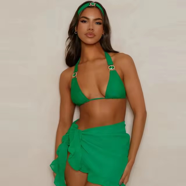 Diamonds Halter Bathing Beachwear Skirt 3 pack Swimsuit - Image 5