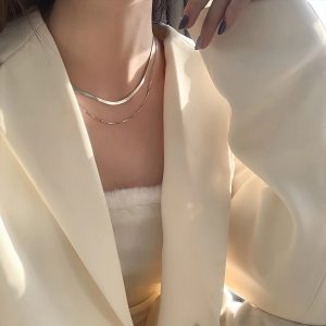 Double Layer Snake Fashion Hip-hop Retro Chain Necklace