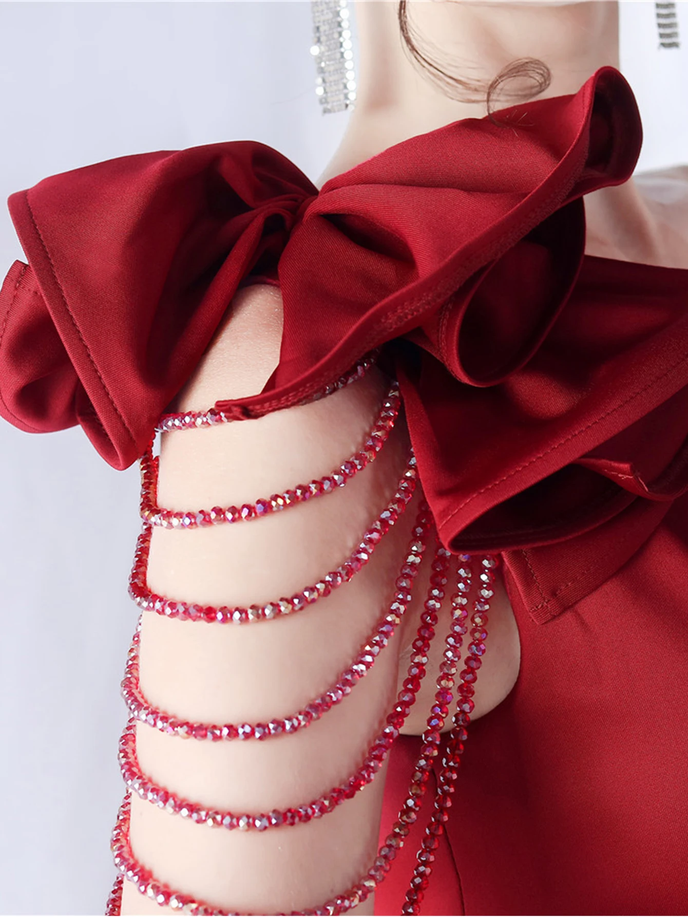 Elegant Backless Diamonds Floor-Length Birthday Party Maxi Dress - Image 34