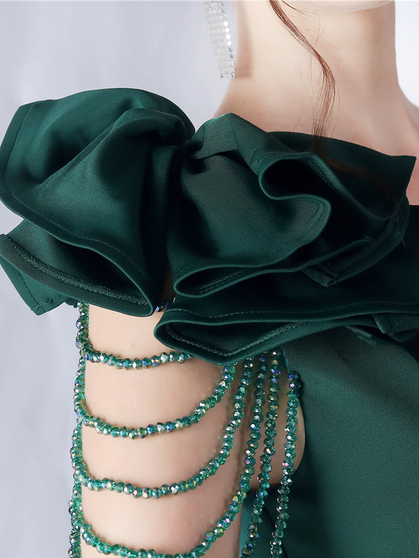 Elegant Backless Diamonds Floor-Length Birthday Party Maxi Dress - Image 25