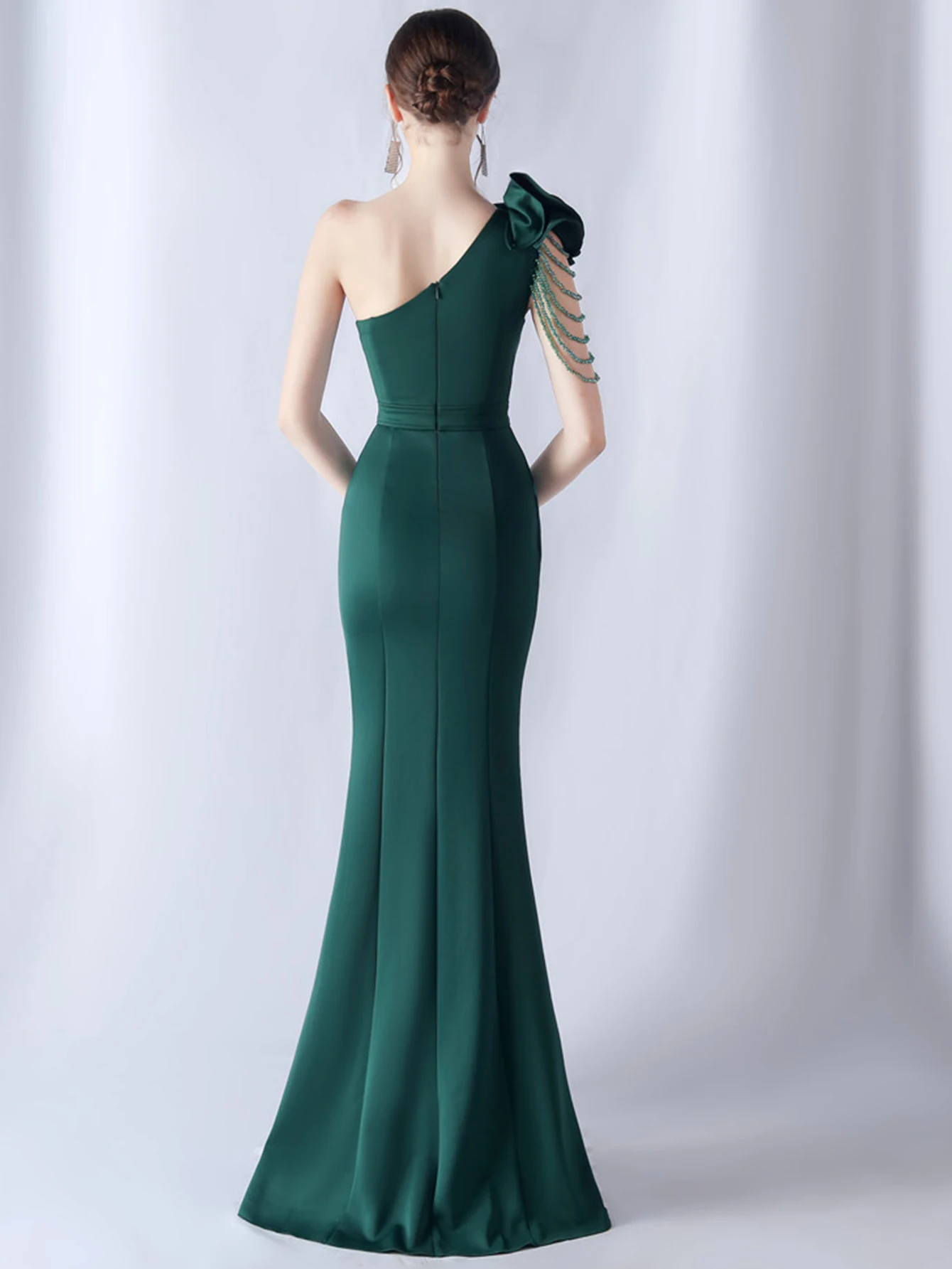 Elegant Backless Diamonds Floor-Length Birthday Party Maxi Dress - Image 24