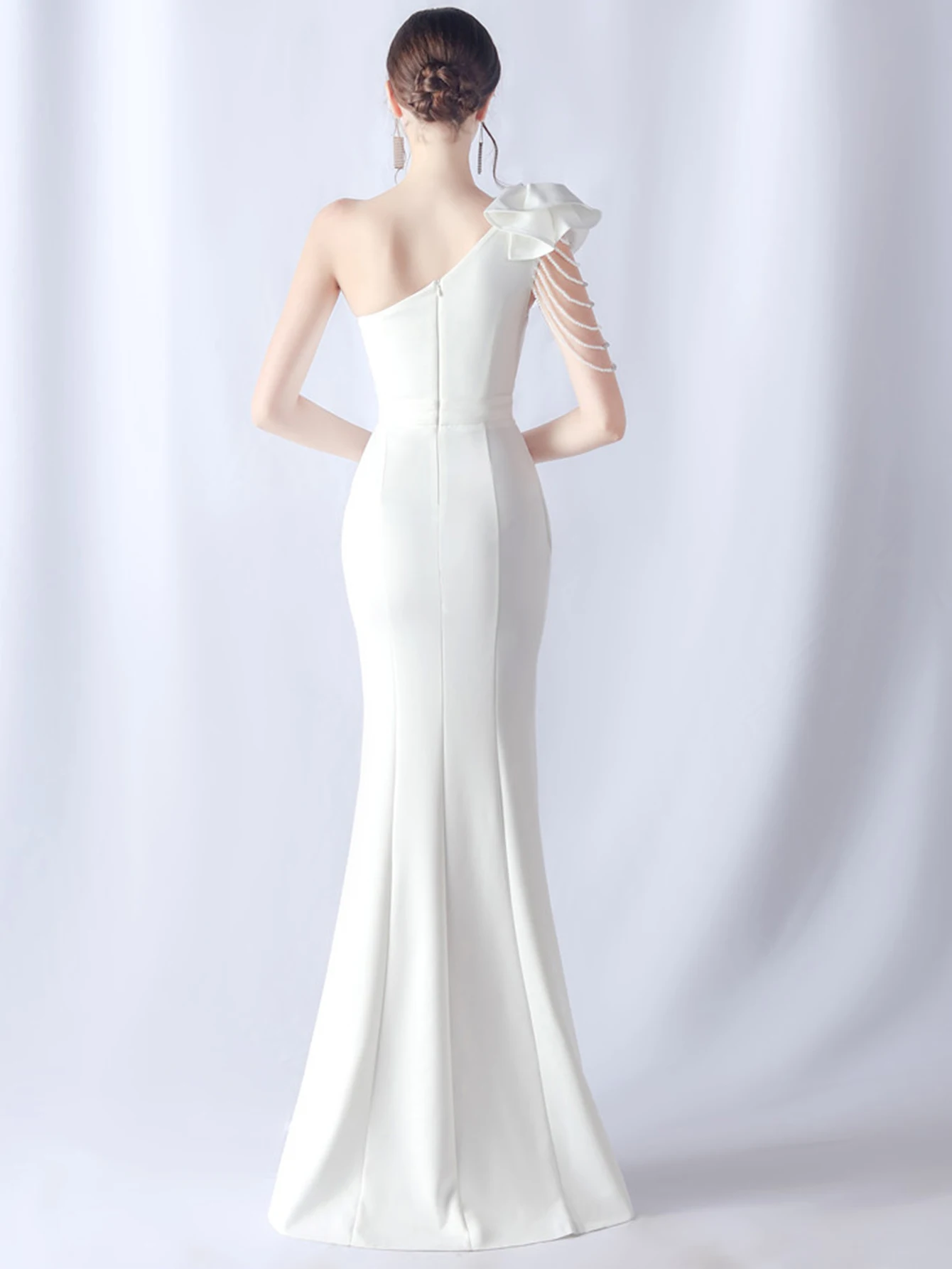 Elegant Backless Diamonds Floor-Length Birthday Party Maxi Dress - Image 41