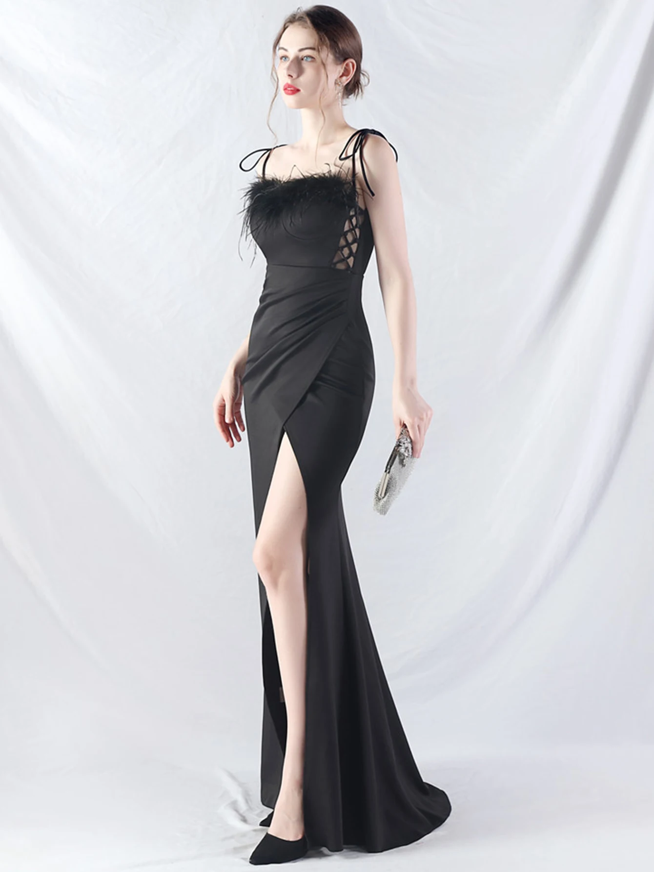 Elegant Backless Lace Up Birthday Party Long Maxi Dresses - Image 33