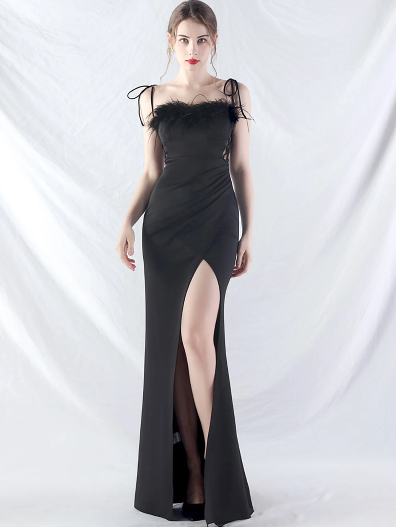 Elegant Backless Lace Up Birthday Party Long Maxi Dresses - Image 34