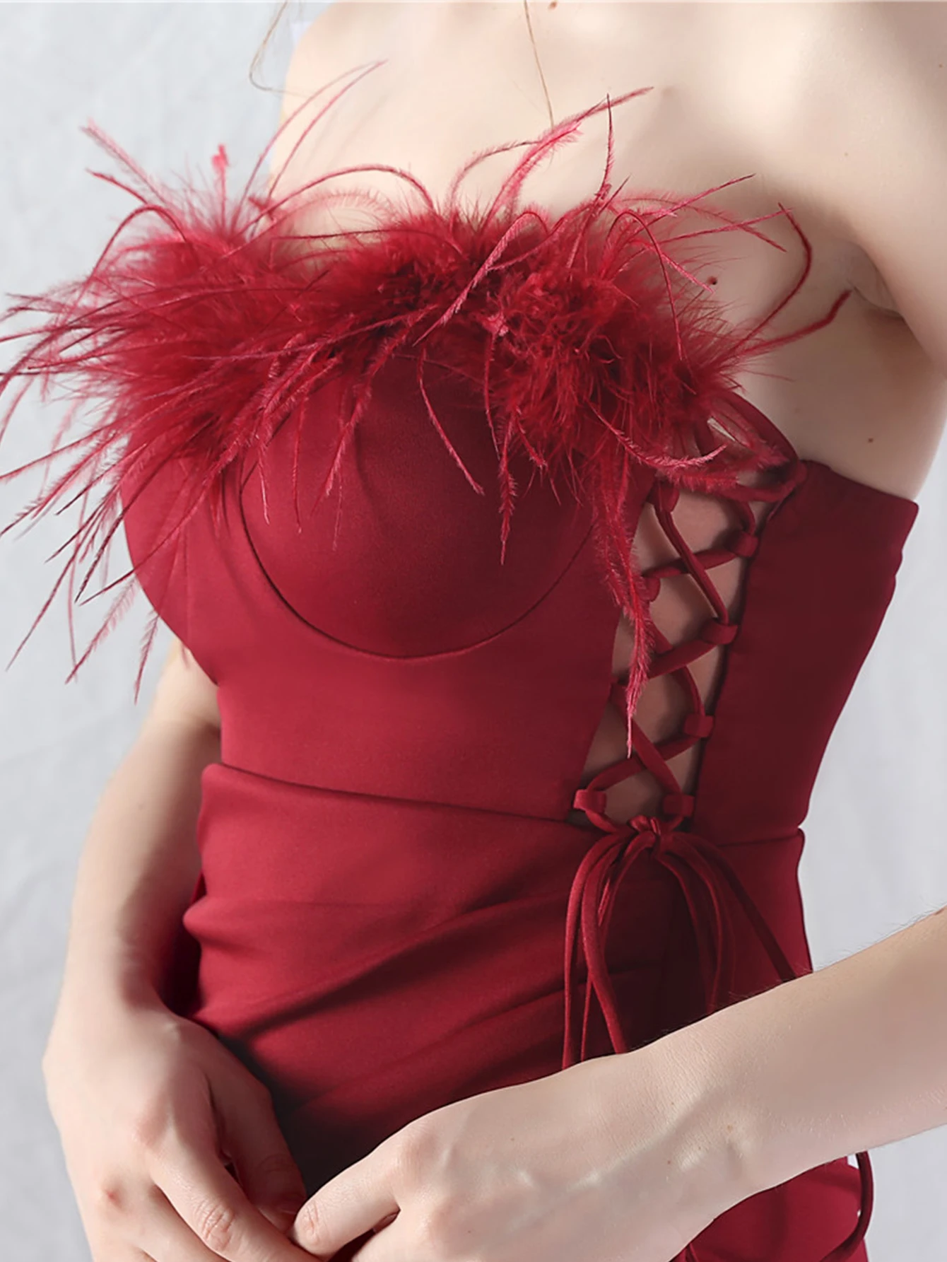 Elegant Backless Lace Up Birthday Party Long Maxi Dresses - Image 58