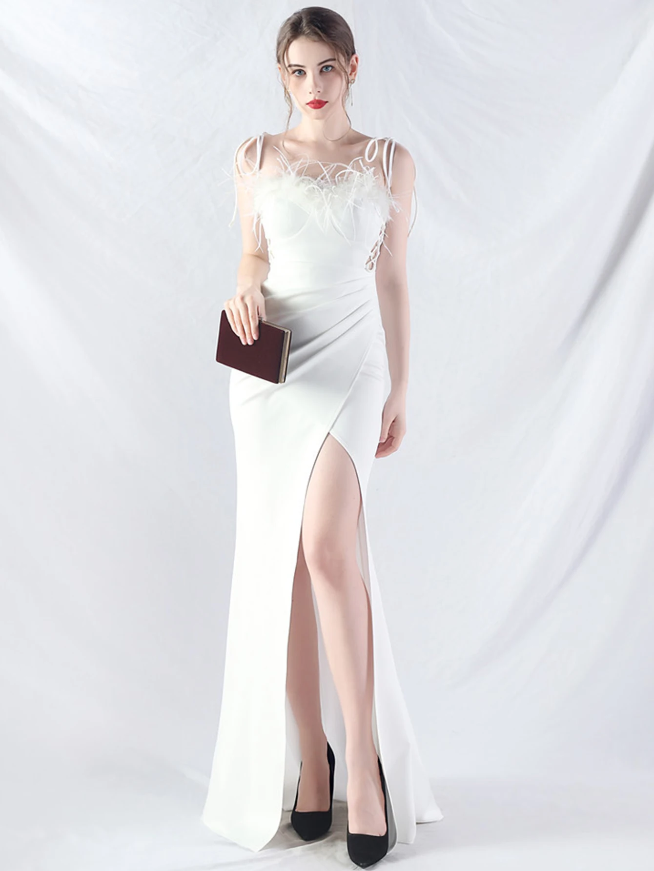 Elegant Backless Lace Up Birthday Party Long Maxi Dresses - Image 45