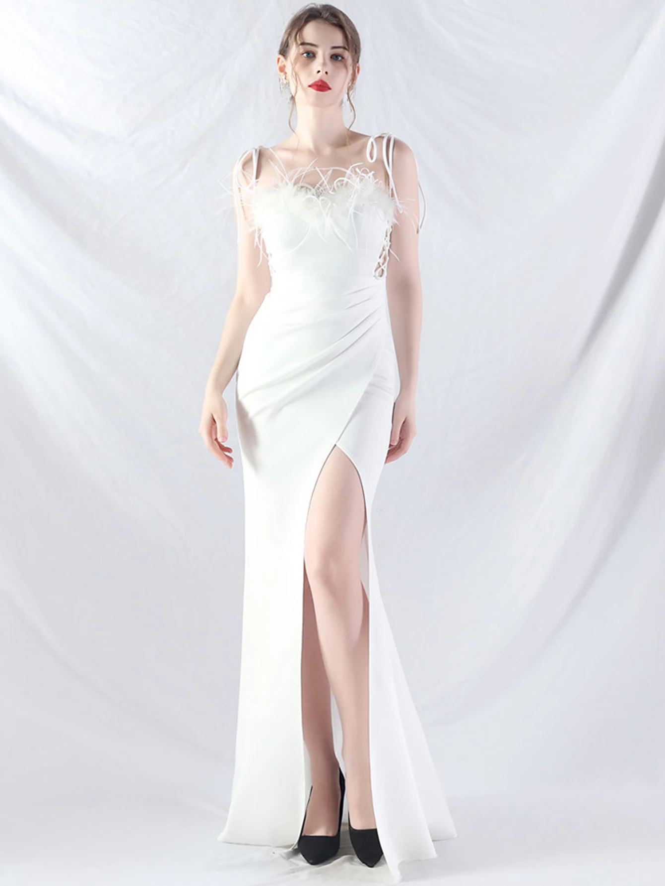 Elegant Backless Lace Up Birthday Party Long Maxi Dresses - Image 44