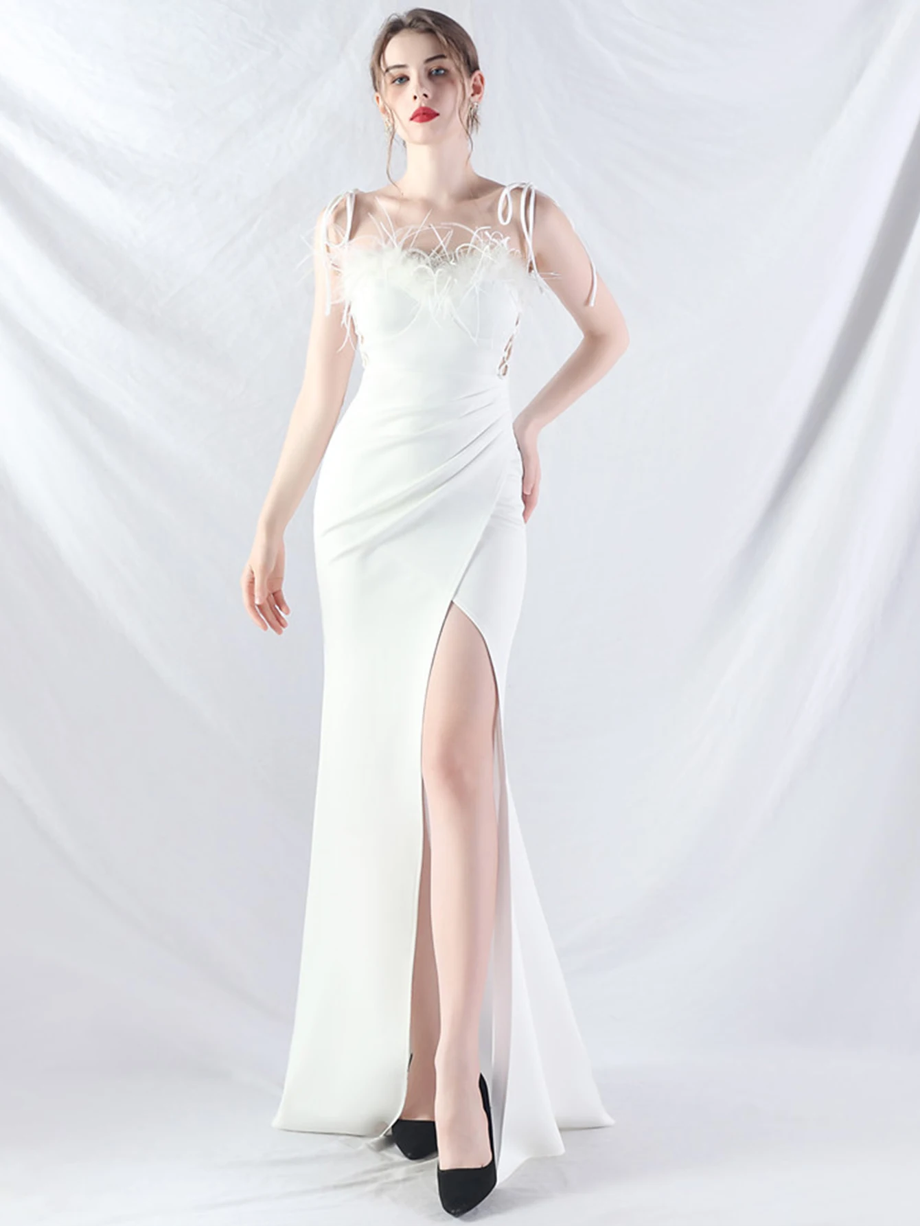 Elegant Backless Lace Up Birthday Party Long Maxi Dresses - Image 41