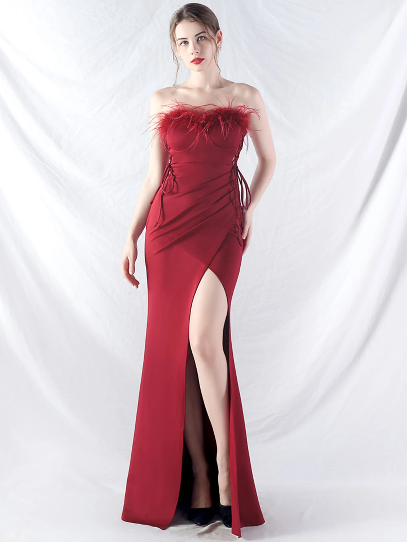 Elegant Backless Lace Up Birthday Party Long Maxi Dresses - Image 51