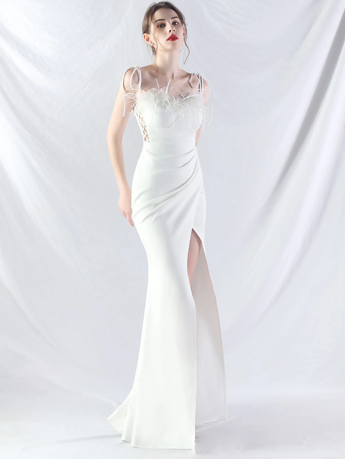 Elegant Backless Lace Up Birthday Party Long Maxi Dresses - Image 42